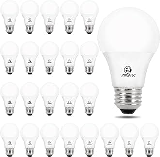 Energetic 24 Pack LED Light Bulbs, 60 Watt Equivalent A19 LED Bulb, Soft White 2700K, Non-Dimmable, E26 Base, ETL Listed, 15000 Hrs, Standard Light Bulbs