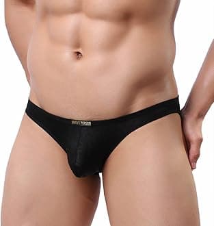 Sexy Breathable Gauze Fabric Printing Briefs Men's Bikini Underwear B1124
