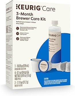 Keurig 3-Month Brewer Maintenance Kit Includes Descaling Solution, Water Filter Cartridges & Rinse Pods, Compatible Classic/1.0 & 2.0 K-Cup Coffee Makers, 7 Count