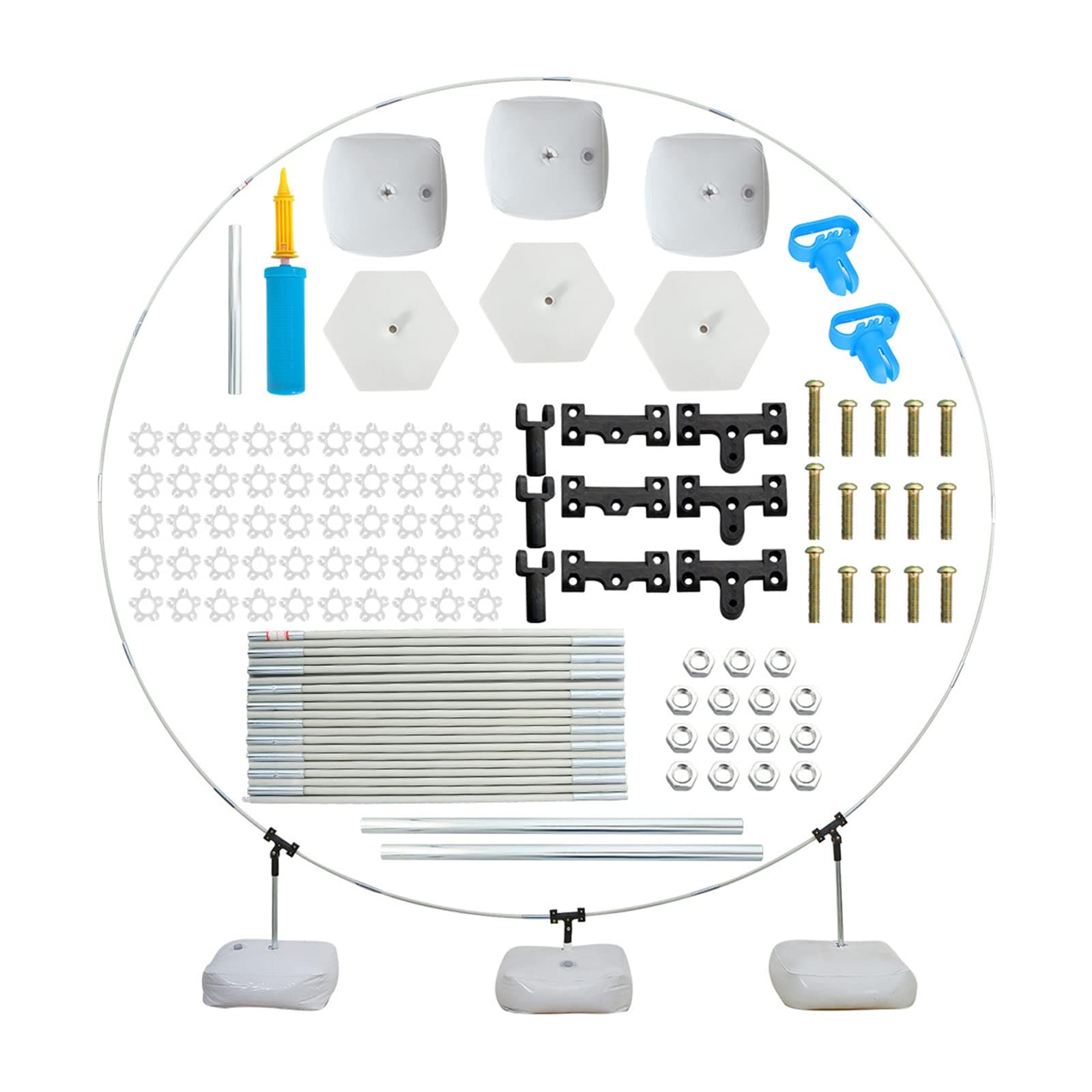 Round Balloon Arch Kit - 8.2FT Large Size Circle Balloon Garland Arch Stand with Base for Wedding Birthday Party Background Decoration