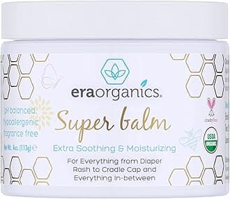Era Organics Healing Ointment for Babies - USDA Certified Organic Natural Gentle Moisturizer for Sensitive Skin Prone To Baby Eczema, Cradle Cap (Infant Seborrheic Dermatitis) Rashes, Hives & More