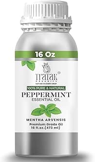 Peppermint Essential Oil - 100% Pure and Natural Oil with Premium Dropper - Undiluted Essential Oil for Aromatherapy, Diffuser, Hair Care, Skin Massage and DIY's - Huge 16 Oz