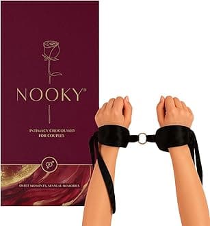 Nooky Tempting Delights for uplifing mood | Luxury Dark Chocolate Best Gift Set for Men & Women (Chocolate + Handcuffs)