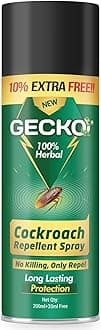 Shadow Securitronics Gecko Cockraoch Repellent Spray - Non-Toxic Cockroach Repellent for Home, Kitchen, and Office, Human & Pet Friendly with Refreshing Fragrance and biodegradable 100% Natural(200Ml)