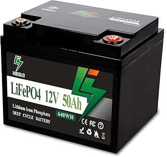 12V 50Ah LiFePO4 Lithium Battery, Lithium Iron Phosphate Rechargeable Battery