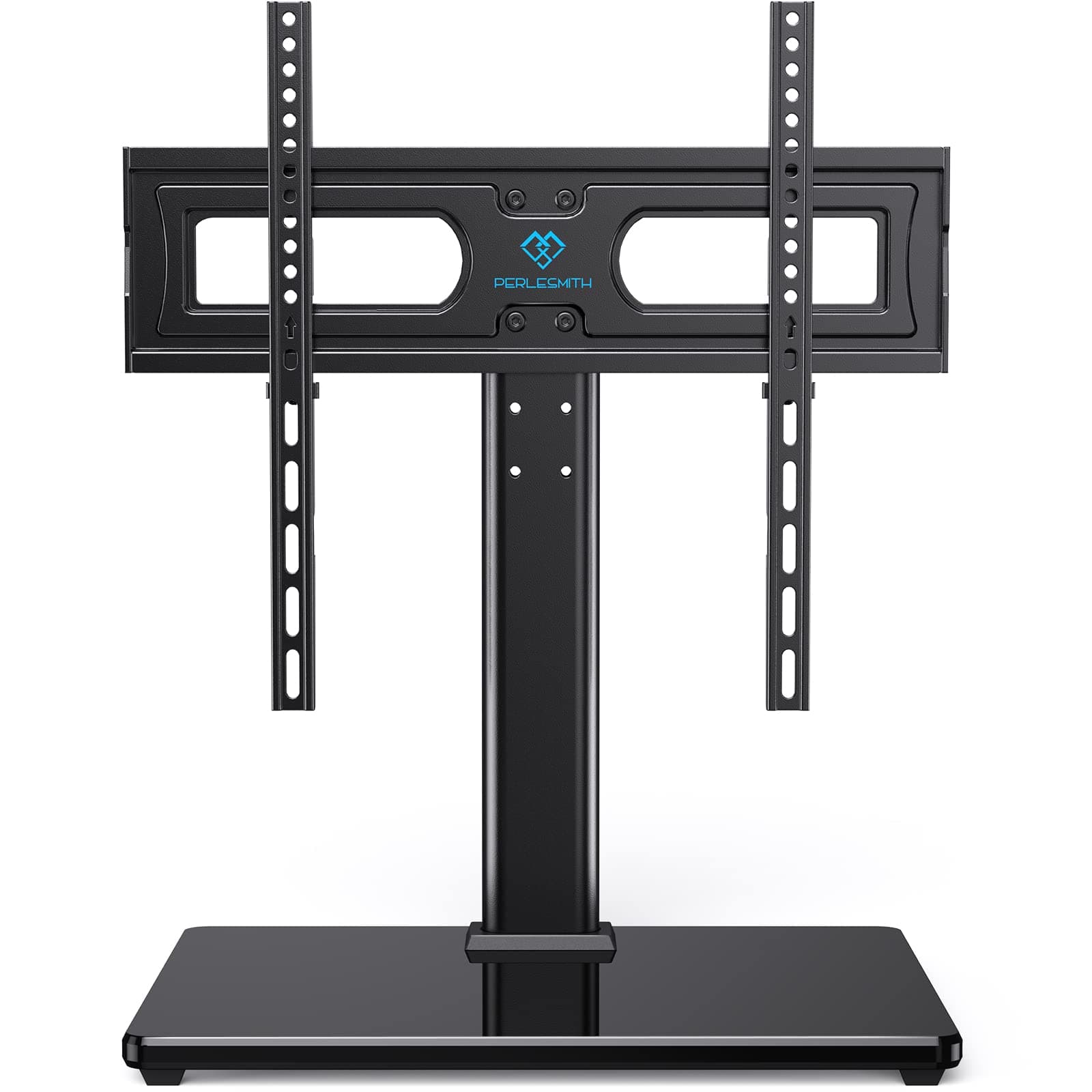 Universal TV Stand Table Top TV Base for 32 to 65 inch LCD LED OLED 4K Flat Screen TVs-Height Adjustable TV Mount Stand with Tempered Glass Base,VESA 400x400mm,Holds up to 88lbs,PSTVS15