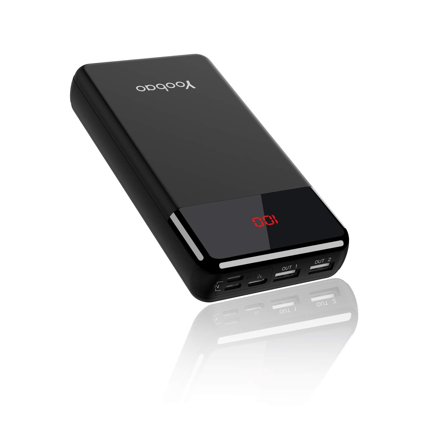 Yoobao Portable Charger 20000mAh Qualcomm Quick Charge 3.0 Power Bank External Battery Pack with Dual Input Dual Charging Ports High Capacity - White