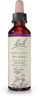 Bach Original Flower Remedies, Impatiens - Have Patience - Natural Homeopathic Flower Essence for Emotional Balance - Vegan, Gluten Free, Sugar Free - 20mL Dropper