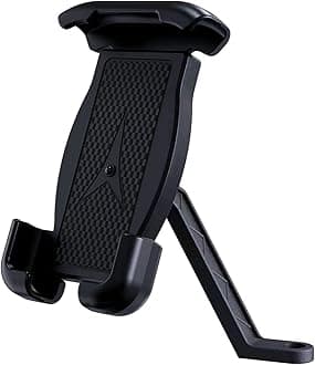 Motorcycle Phone Mount, Cell Phone Rearview Mirror Holder Bracket Stand for Motorcycle Bike, Moped Scooter, Motorbike, Clamp Fits 4.7" to 7.0" Smartphones, 360° Rotation, Adjustable & Stable
