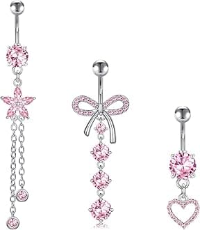 Briana Williams Belly Button Ring Belly Rings Belly Button Piercing Gold Belly Button Ring for Women Clicker Belly Ring Belly Piercing Stainless Steel 14g 10mm Blley Navel Rings Piercing Jewelry