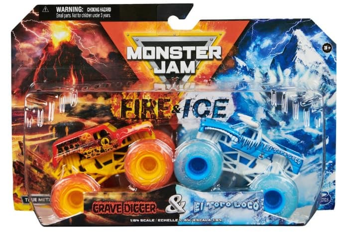 Monster Jam Fire & Ice Grave Digger vs El Toro Loco
