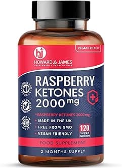 Raspberry Ketones 120 Capsules 2000mg Daily Serving | Vegetarian & Vegan Friendly Capsules | Max Strength for Men or for Women (120 Capsules)