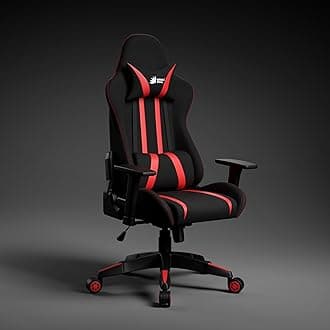 Green Soul Beast Racing Edition Ergonomic Gaming Chair with Premium Fabric & PU Leather, Adjustable Neck & Lumbar Pillow, 3D Adjustable Armrests & Strong Nylon Base (Black & Red)