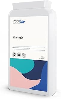 Troo Health Troo Moringa Oleifera Supplement - 1000mg Per Serving 120 Capsules - Pure Moringa Leaf Powder Rich in Vitamins & Amino Acids - Suitable for Vegans