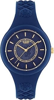 Versus Versace Womens Fire Island Fashion Watch. Adjustable and Sporty Silicone Strap. Includes Travel Gift Pouch.