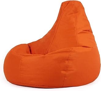Bean Bag Bazaar Dalton Gaming Bean Bag Chair, Burnt Orange, Water Resistant Fabric, Beanbag for Indoor and Outdoor Use with Filling Included, Gaming, Bedroom, Living Room, Garden