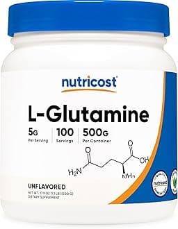Nutricost L-Glutamine Powder - Gluten Free & Non-GMO (500 g, Unflavored)