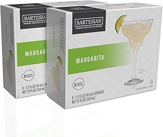 16-Pack Margarita Mixer Capsules for Cocktail Machine – Home Bar Mixology Cocktails Mix Pod Capsule Set To Use With the Bartesian Cocktail Drink Maker Machine