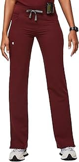 FIGS Kade Cargo Scrub Pants for Women — Classic Fit, Straight Leg, 4 Pockets, Yoga Waistband, Anti-Wrinkle