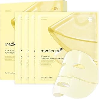 medicube Jelly Gel Mask with Brightening Kojic Acid Turmeric | Overnight Face Mask for Glass Glow Skin | Elasticity, Hydrating, Firming and Radiance Boosting | Korean Skincare, 28g x 4ea