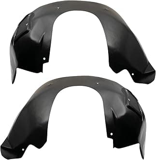 TRQ Front Driver and Passenger Side Inner Fender Liner Set Compatible with 2010-13 Chevrolet Camaro LS LT