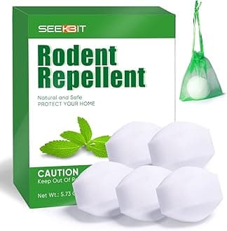 5 Pack Rodent Repellent Peppermint Oil to Repels Mice and Rats Squirrel and Other Rodents for Home Garages RV Closets Trucks Car Engines, Mouse Deterrent for Keep Mice Out
