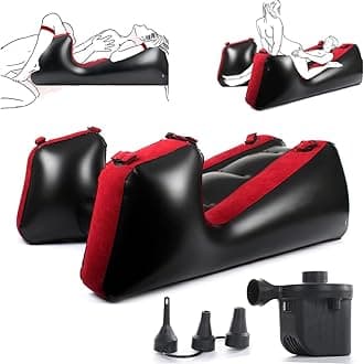 Inflatable Sex Sofa Chair with Electric Air Pump, Yocare Sex Bondage Furniture Cushion, Couples BDSM Toys Deeper Position Support Pillow, PVC Flocked