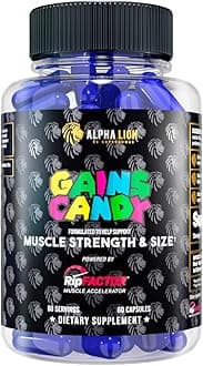 ALPHA LION Gains Candy, Supplement Pills for Muscle Growth, Size, & Strength,...