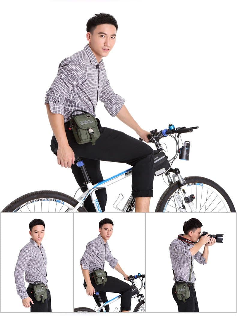 CLEARANCE SALE! KOROVO RFID Blocking Antitheft Water Proof Multi Purpose Messenger Bag Army Green S