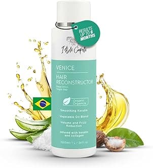 Venice Hair Reconstructor, Organic Keratin Hair Treatment Straightening in 1 Step- Formaldehyde Free, Keratina Organica, Keratina Para Alisar El Pelo Sin Formol (16.9 Fl Oz/ 500 ml)