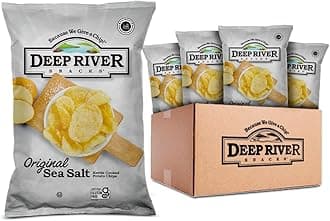Deep River Snacks Original Sea Salt Kettle Cooked Potato Chips, Healthy Snacks Option for parties & Get together, Kettle Chips Variety Pack, 1-Ounce (Pack of 80)