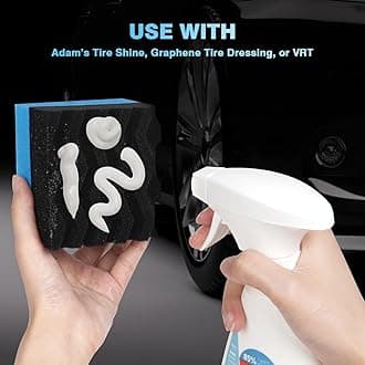 3 Pack Large Tire Dressing Applicator Pads, Wavy Contour Polish Sponge