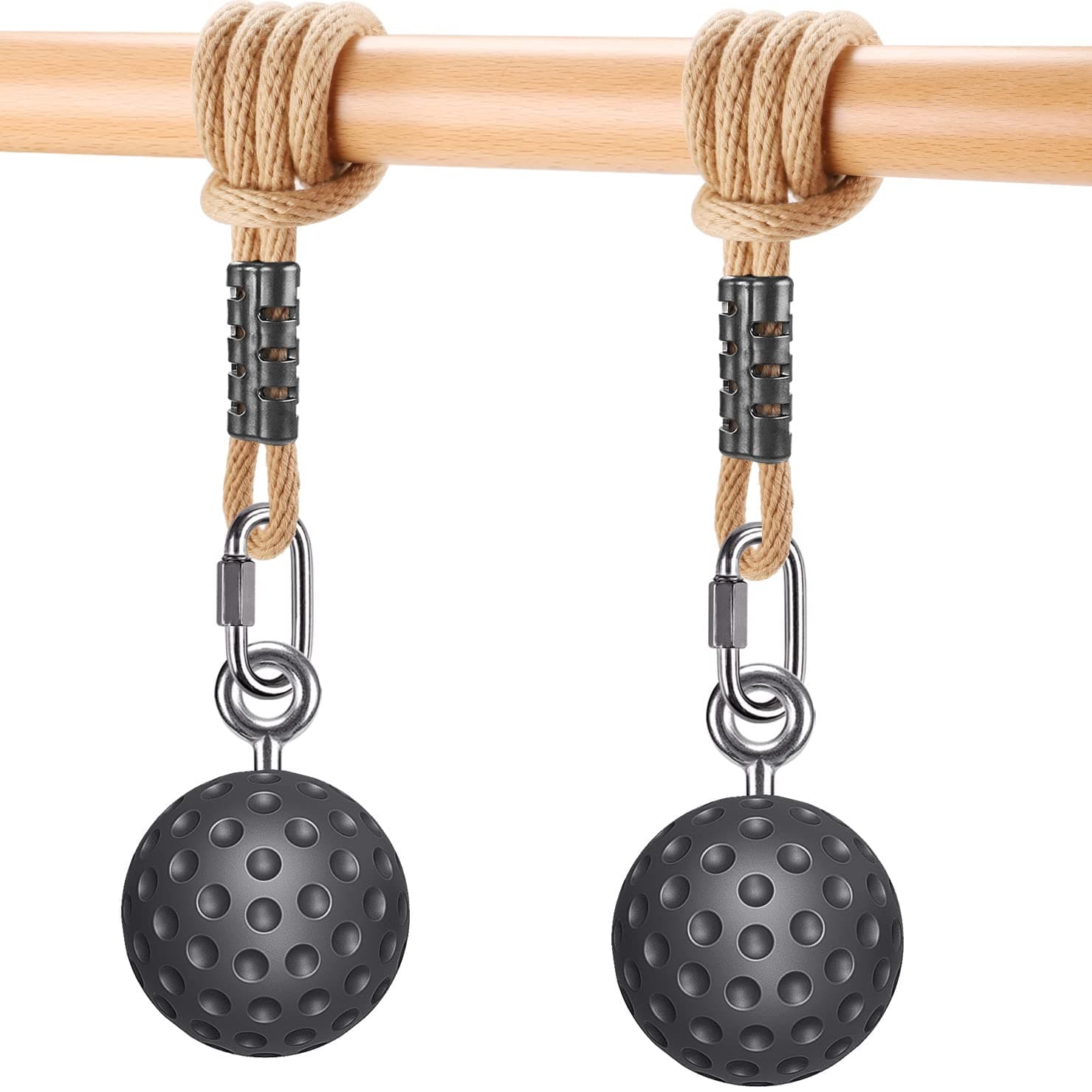 SELEWARE Non-Slip Pull Up Power Balls, Rock Climbing Grips for Strength Training, Forearm and Hand Exerciser for Chin Up Bar, Kettlebell, Barbell, Resistance Band Handles, Home Gym Workout Equipment