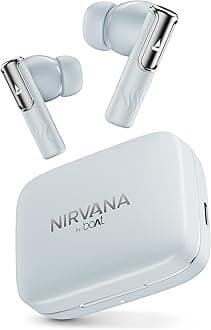 Boat Nirvana Ivy, 50dB Hybrid ANC, 360º Spatial Audio, Dynamic Head Tracking,Fast Charge,App Support, 50HRS Battery, v5.3 Bluetooth Earbuds, TWS Ear Buds Wireless Earphones with mic (Quartz Cyan)