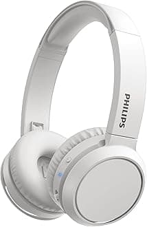 H4205 On-Ear Wireless Headphones with 32mm Drivers & BASS Boost on-Demand, White
