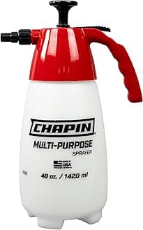 Chapin 1002 Handheld Pump Sprayer, 48oz, Multi‑Purpose, Lawn & Garden, Translucent Poly Tank, Wide‑Mouth Opening, Adjustable Cone Nozzle & Anti‑Clog Filter for Weed, Fertilizer & Pest Applications