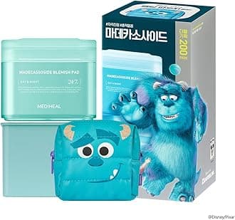 MEDIHEAL Madecassoside Toner Pads [Disney Pixar Edition] - Centella Asiatica to Improve Uneven Skin Tone - Vegan Face Gauze, Full size 100 + Refill 100 (200 pads)