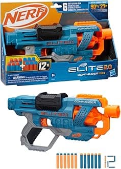 Nerf Elite 2.0 Commander Rd-6 Blaster, 12 Darts, 6-Dart Rotating Drum, Best Toys Gift for Kids, Teens & Adults, Christmas, Xmas, Multicolor, Medium