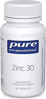 Pure Encapsulations Zinc 30 - Zinc Picolinate 30mg - Highly Absorbable Hypoallergenic Supplement - 60 Capsules
