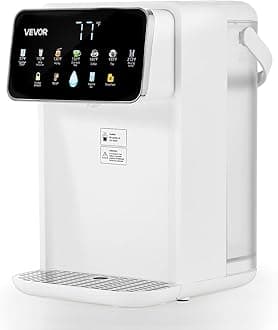 VEVOR Instant Hot Water Dispenser, Countertop Boiling Water Dispenser with Adjustable 7 Temperatures & 7 Water Volumes, 118oz Removable Water Tank, Quick Heating with Touchscreen & Child Lock for Home