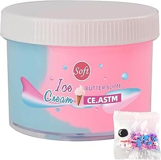 Dual Color Butter Slime Pack, Non-Sticky Super Soft and Scented, Astronaut Slime Pack for Kids Party Favors, Birthday Gift, School Prizes, Stress Relief and Fidget Toy