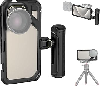 SmallRig Single Handheld Phone Cage Kit for iPhone 15 Pro Max, Mobile Video Rig Cage Kit with Wireless Quick Release Handle for Video Recording/YouTube/Live Streaming/Vlog - 4393
