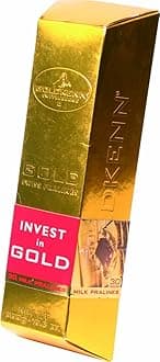 Goldkenn Swiss Luxury Chocolate Goldbar - 300g Milk Chocolate with Hazelnuts & Almonds, 30 Pralines | Luxury Gifting for Anniversaries, Birthdays & Dinner Parties