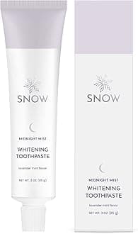 SNOW Daily Hydroxyapatite Whitening Toothpaste - Oral Care Paste for Teeth Whitening - PM Toothpaste with Xylitol & Hydroxyapatite - Lavender & Mint Flavor (Midnight Mist)