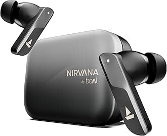 Nirvana X TWS,Knowles Dual Drivers, Hi-Res Audio LDAC, App Support,4Mic ENx,Dual Pair,Spatial Audio,Fast Charge, Bluetooth Earbuds, TWS Ear Buds Wireless Earphones with mic (Cosmic Onyx)