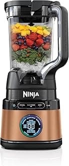 Ninja2-in-1 Detect Power Blender Pro & Single Serve, 1200W Blender With Jug, & 2x Single Serve Cups, Blend Smoothies, Chop Vegetables & Mix Frozen Drinks, Black/Copper, TB301UKCP