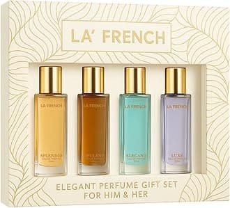 La French Unisex Perfume Gift Set – 4 x 20ml | Elegant Fragrance Set for Him & Her | Includes Splendid, Opulent, Elegant & Luxe Scents | Long-Lasting Eau de Parfum