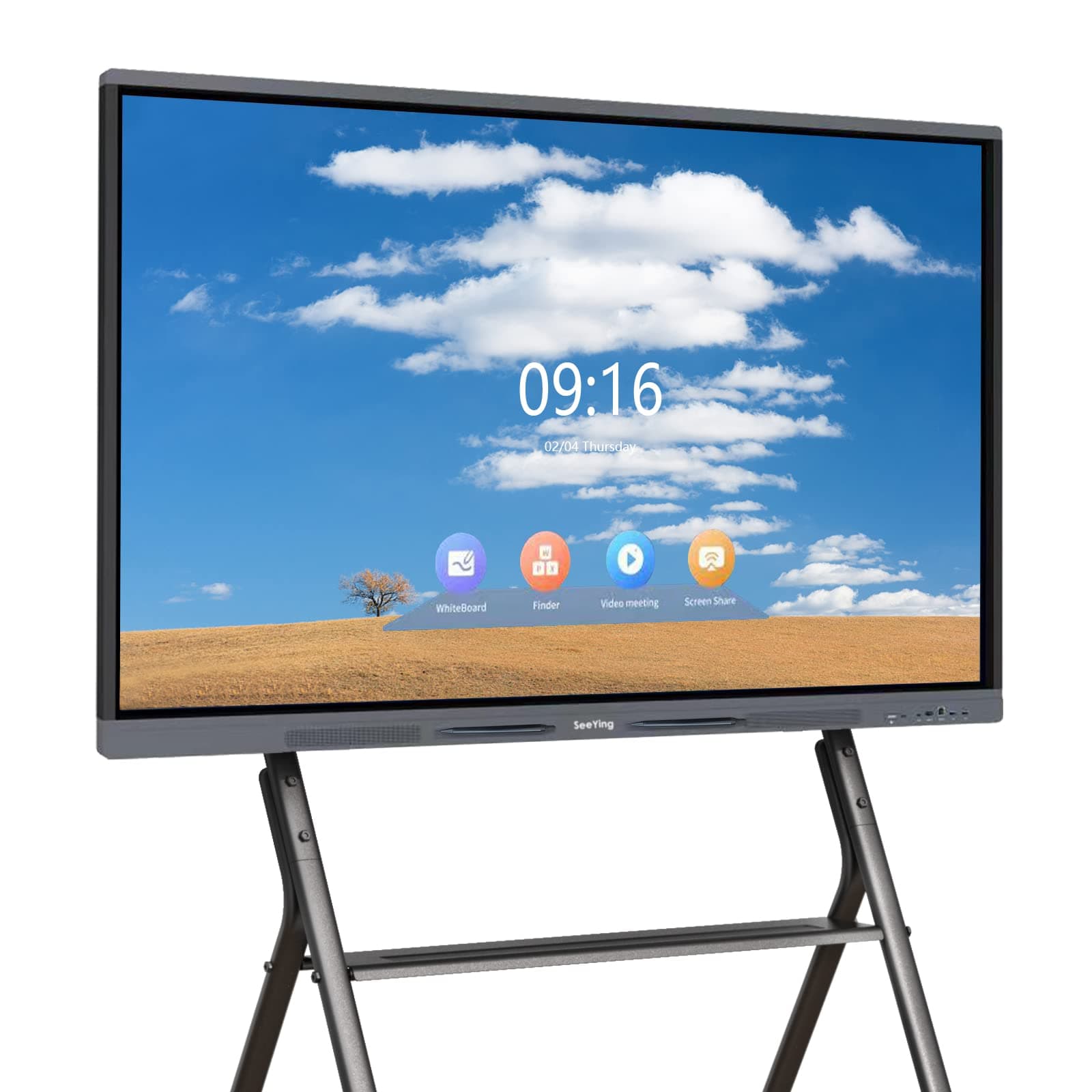55" Smart Board 4K UHD Touchscreen Display Digital Whiteboard for Office and Classroom All-in-One Computer with Wireless Screen Sharing Interactive Whiteboard Armer