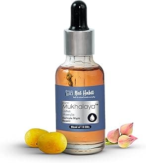 Lotus Marula Mukhalaya, Face Oil For Women, Night Healing & Skin Repair, with Blend of 13 Cold Pressed Oils, Natural Face Care,15ml