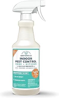 - Wondercide - Indoor Pest Control Spray for Home and Kitchen - Ant, Roach, Spider, Fly, Flea, Bug Killer and Insect Repellent - with Natural Essential Oils - Pet and Family Safe — Cedarwood 16 oz